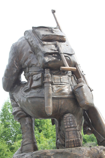 Fallen Soldier War Memorial Sculpture Veterans Bronze Tribute Statue